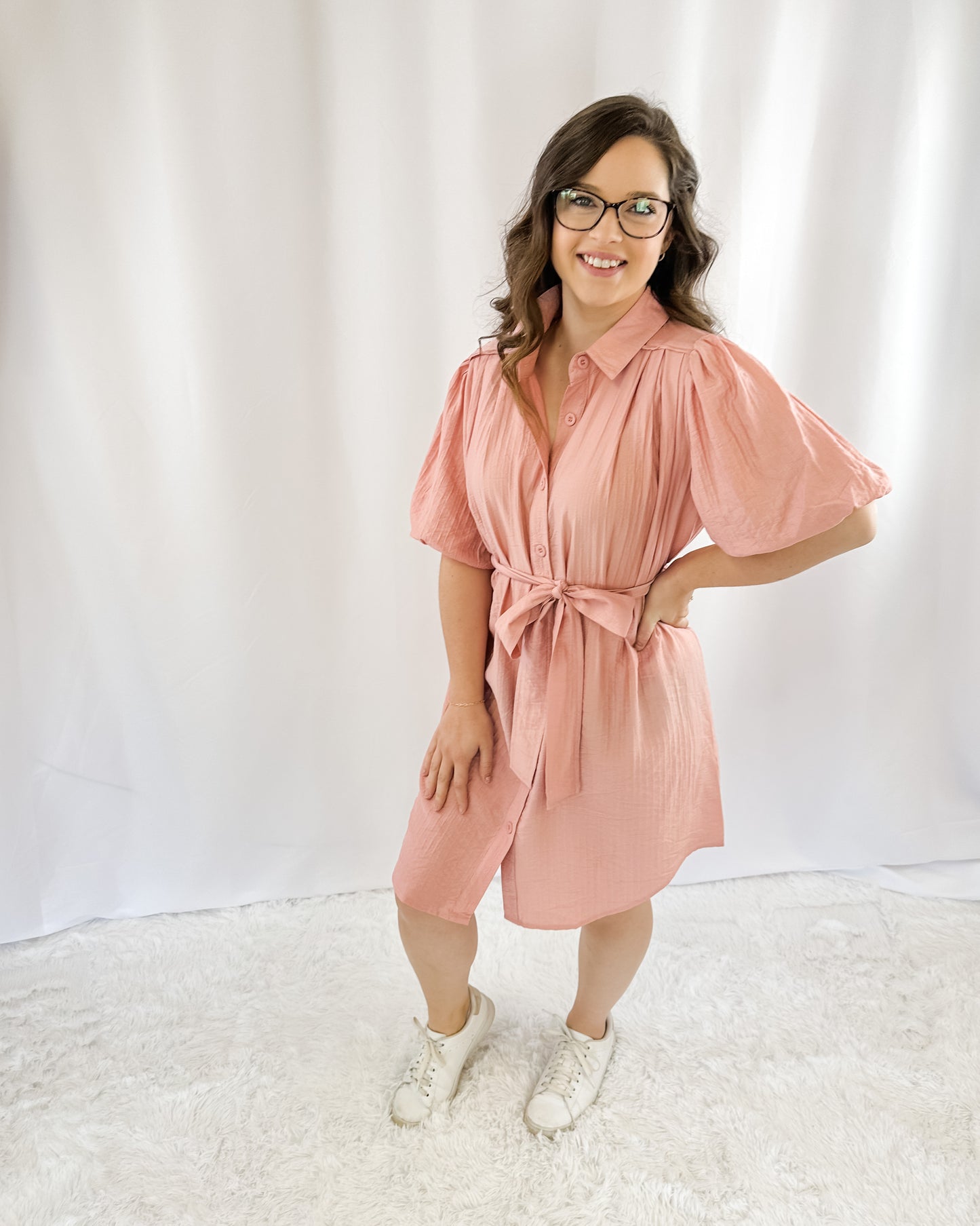 Better Places Puff Sleeve Dress