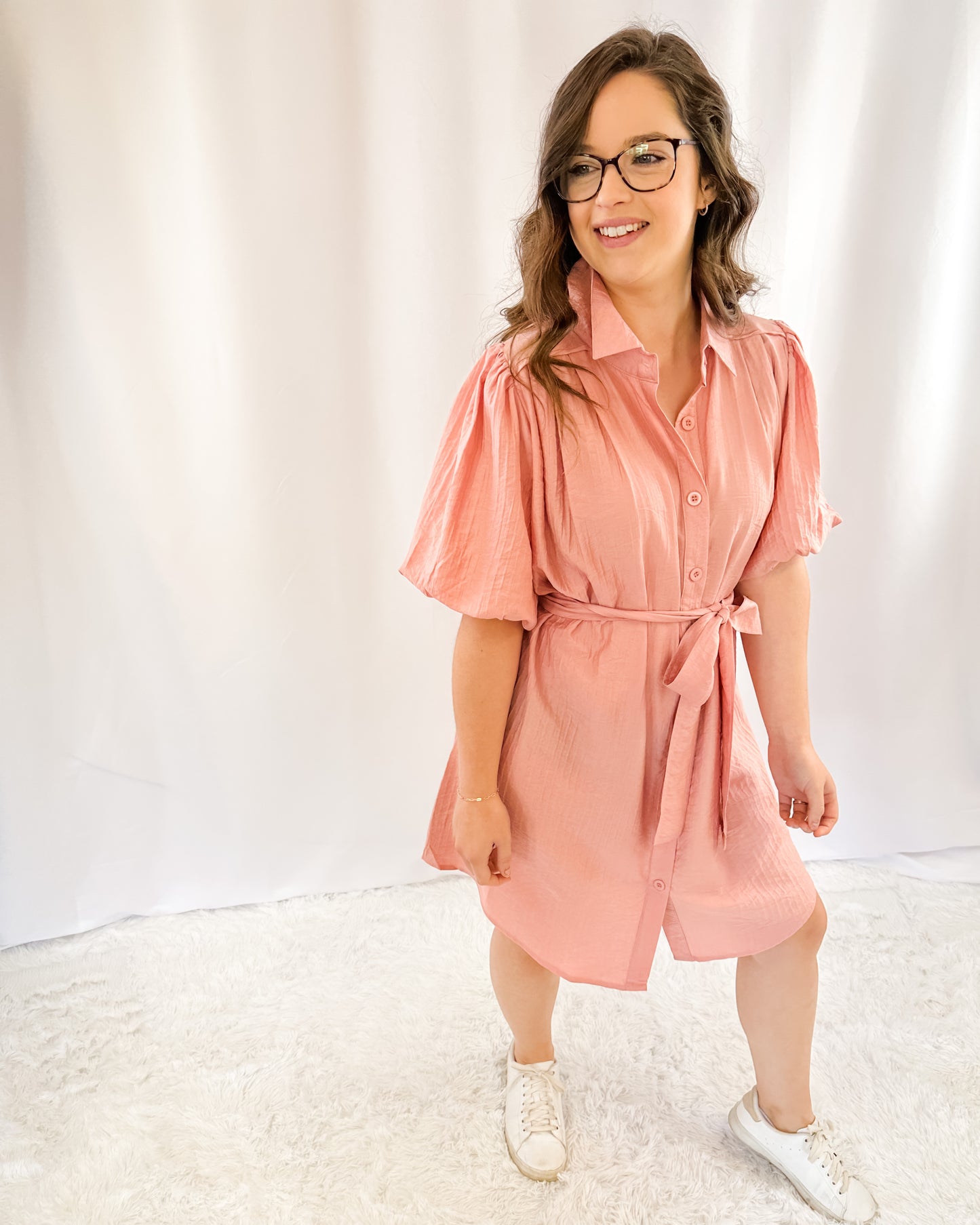 Better Places Puff Sleeve Dress