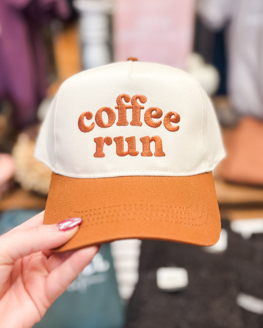 Coffee Run Embroidered Hat