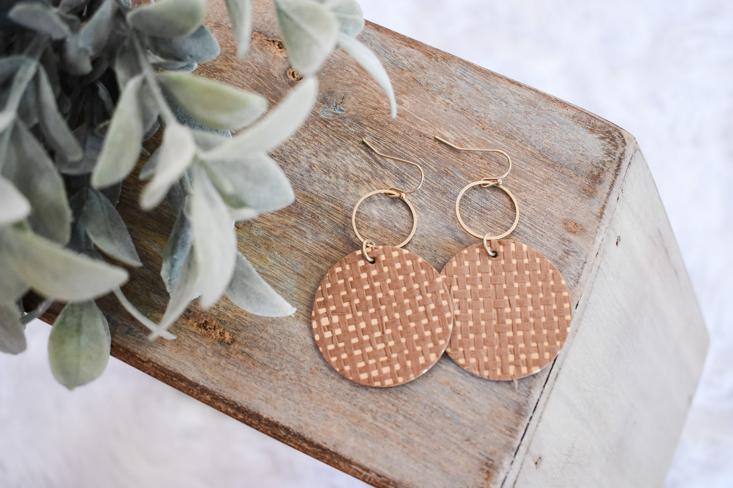 When You Smile Basket Weave Earrings