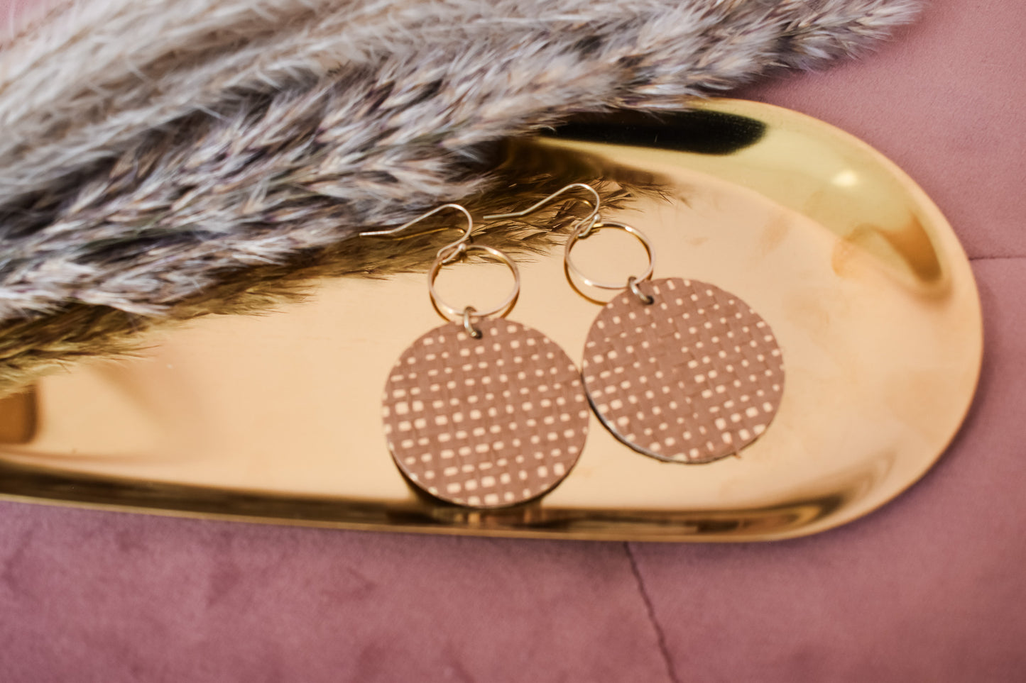 When You Smile Basket Weave Earrings