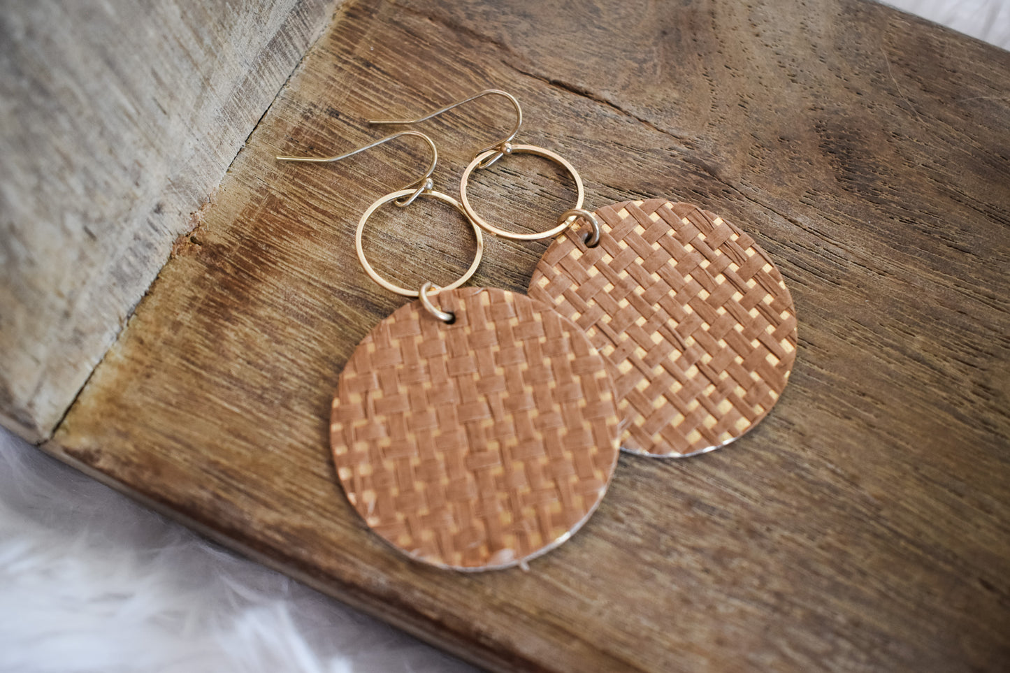 When You Smile Basket Weave Earrings
