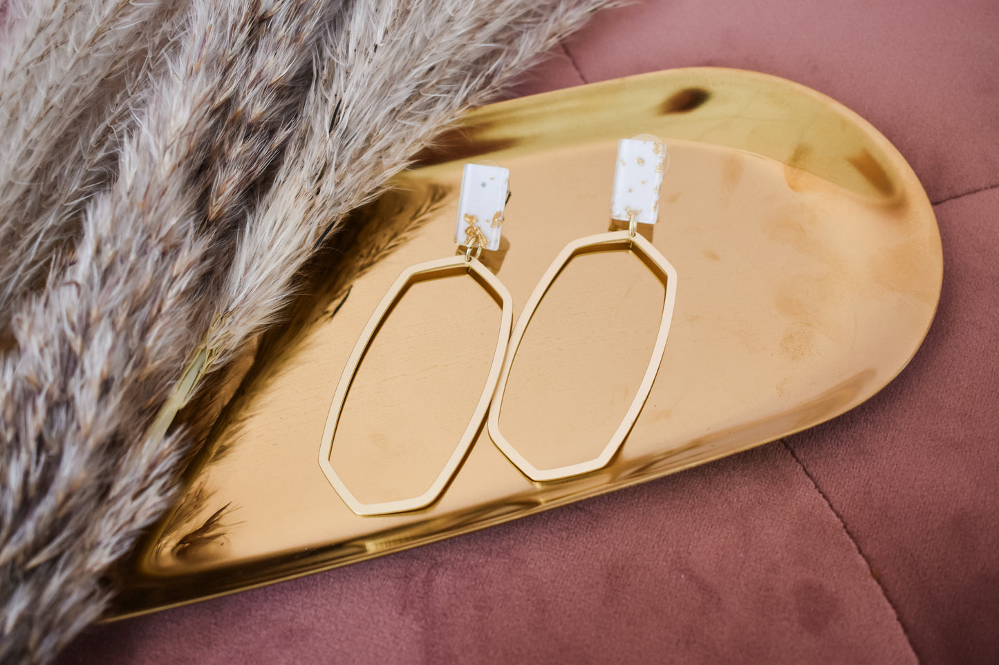 Never Say Never Gold Drop Earrings