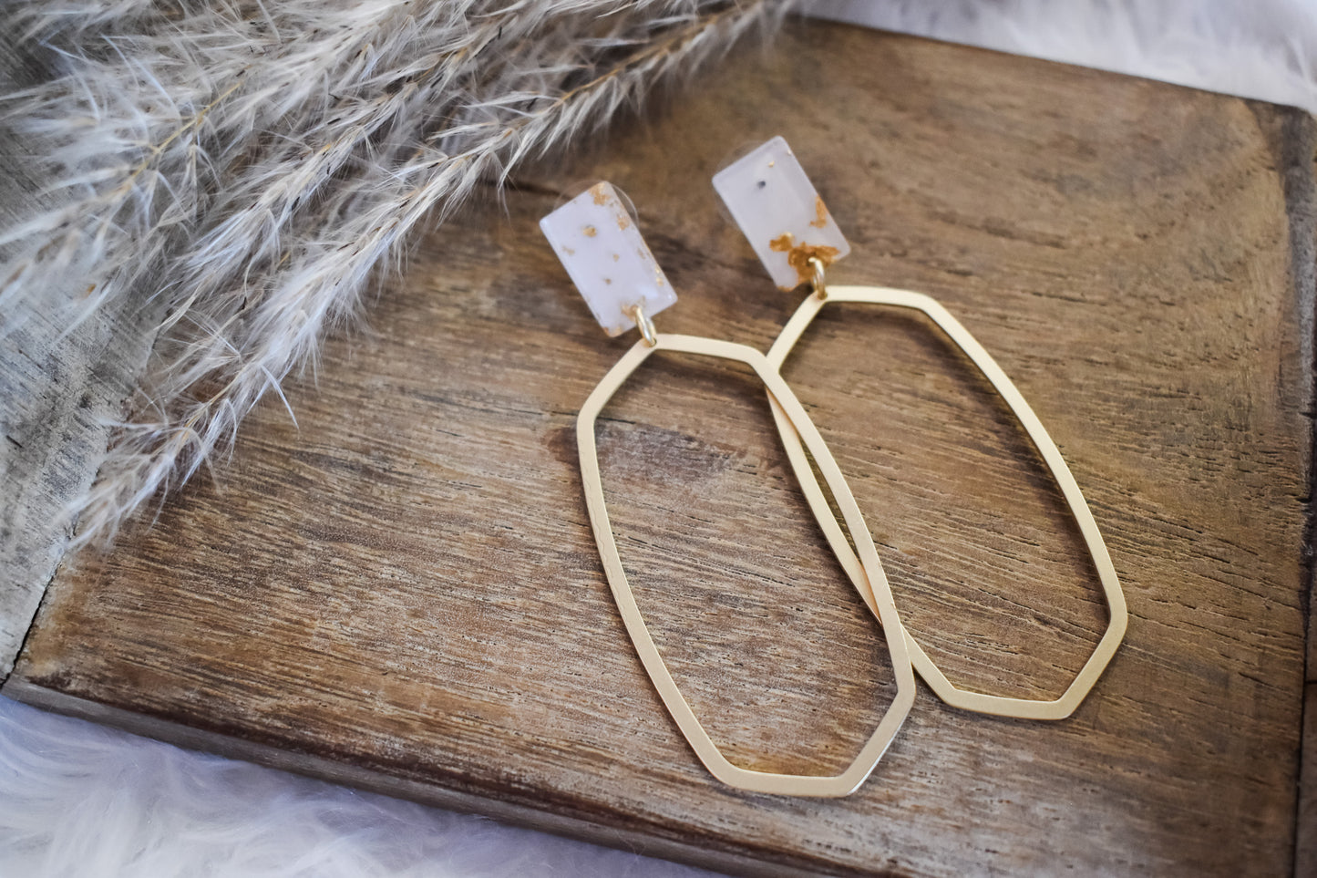 Never Say Never Gold Drop Earrings