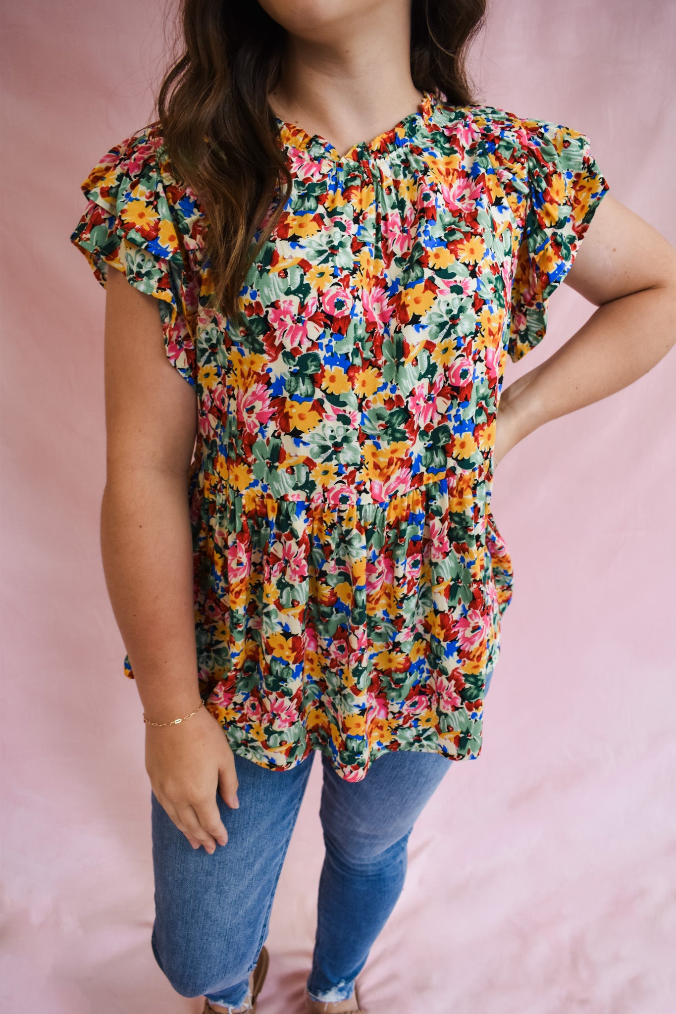 As You Wish Floral Babydoll Top