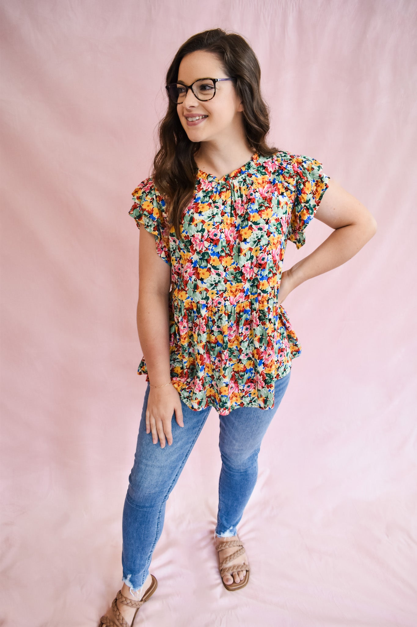 As You Wish Floral Babydoll Top