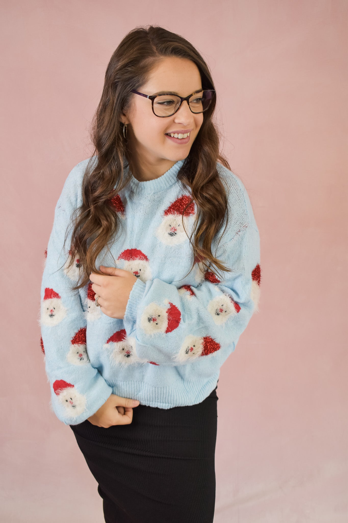 Fuzzy Santa Christmas Sweater
