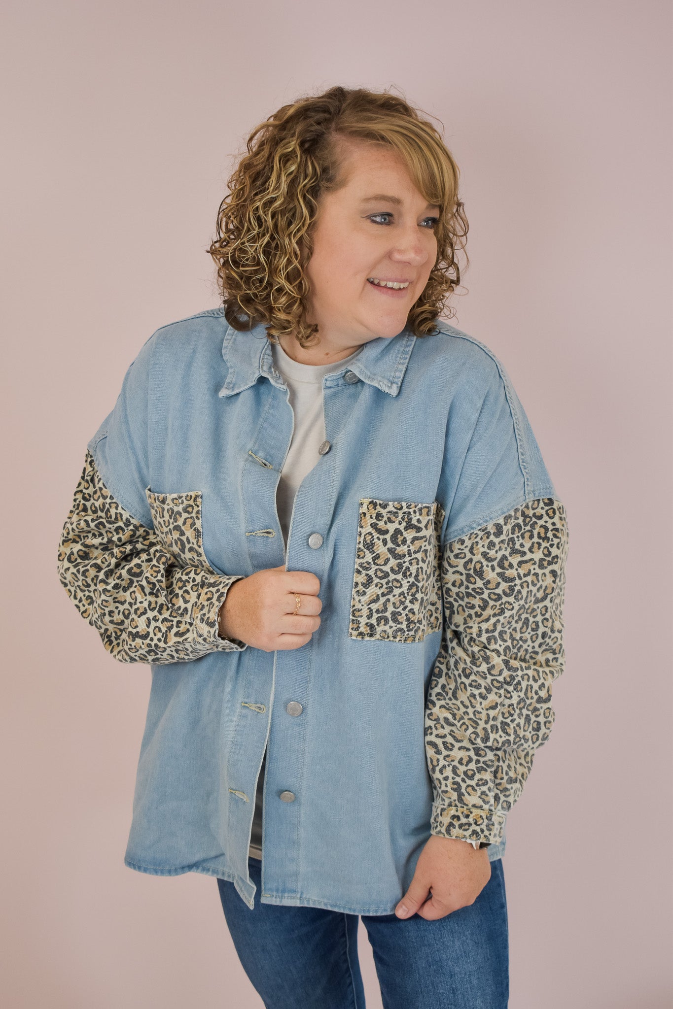 Miles Between Us Denim Shacket