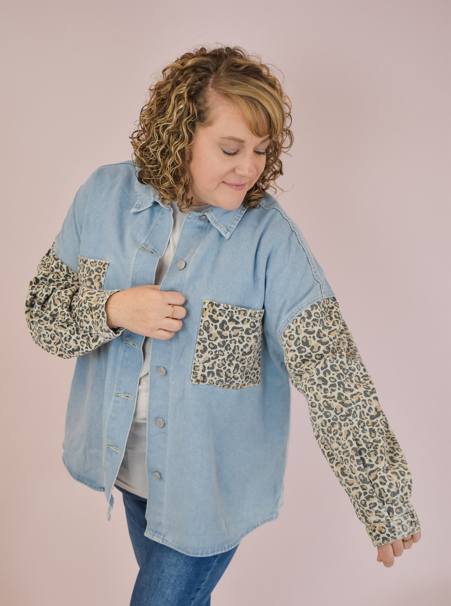 Miles Between Us Denim Shacket