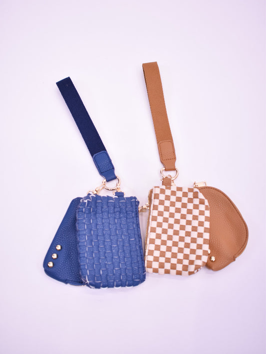 Wonderlust Woven Dual Pouch Wristlet