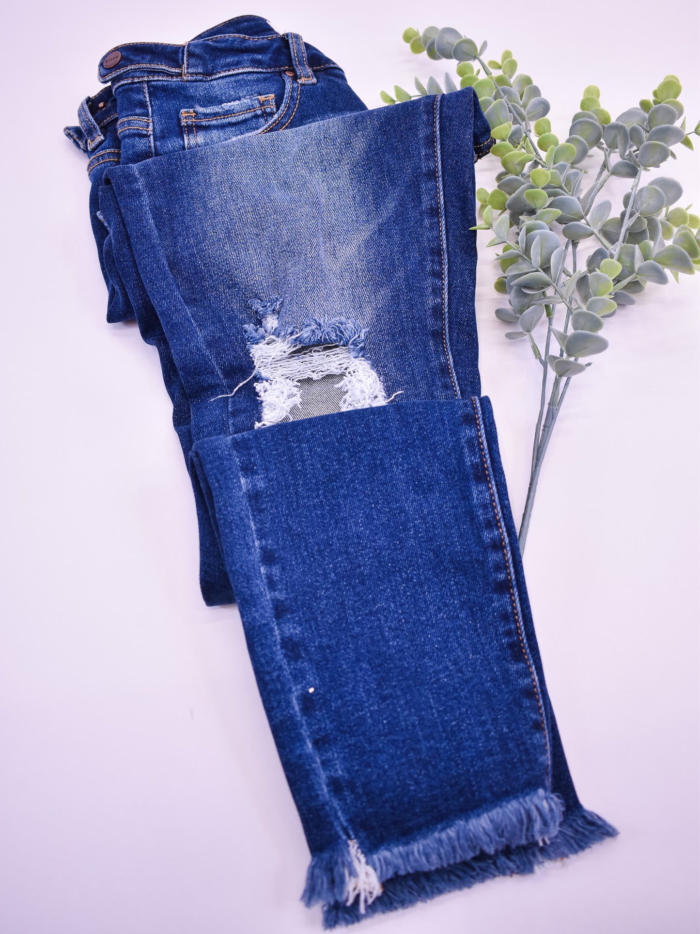 RISEN Tummy Control Crop Skinny Jeans