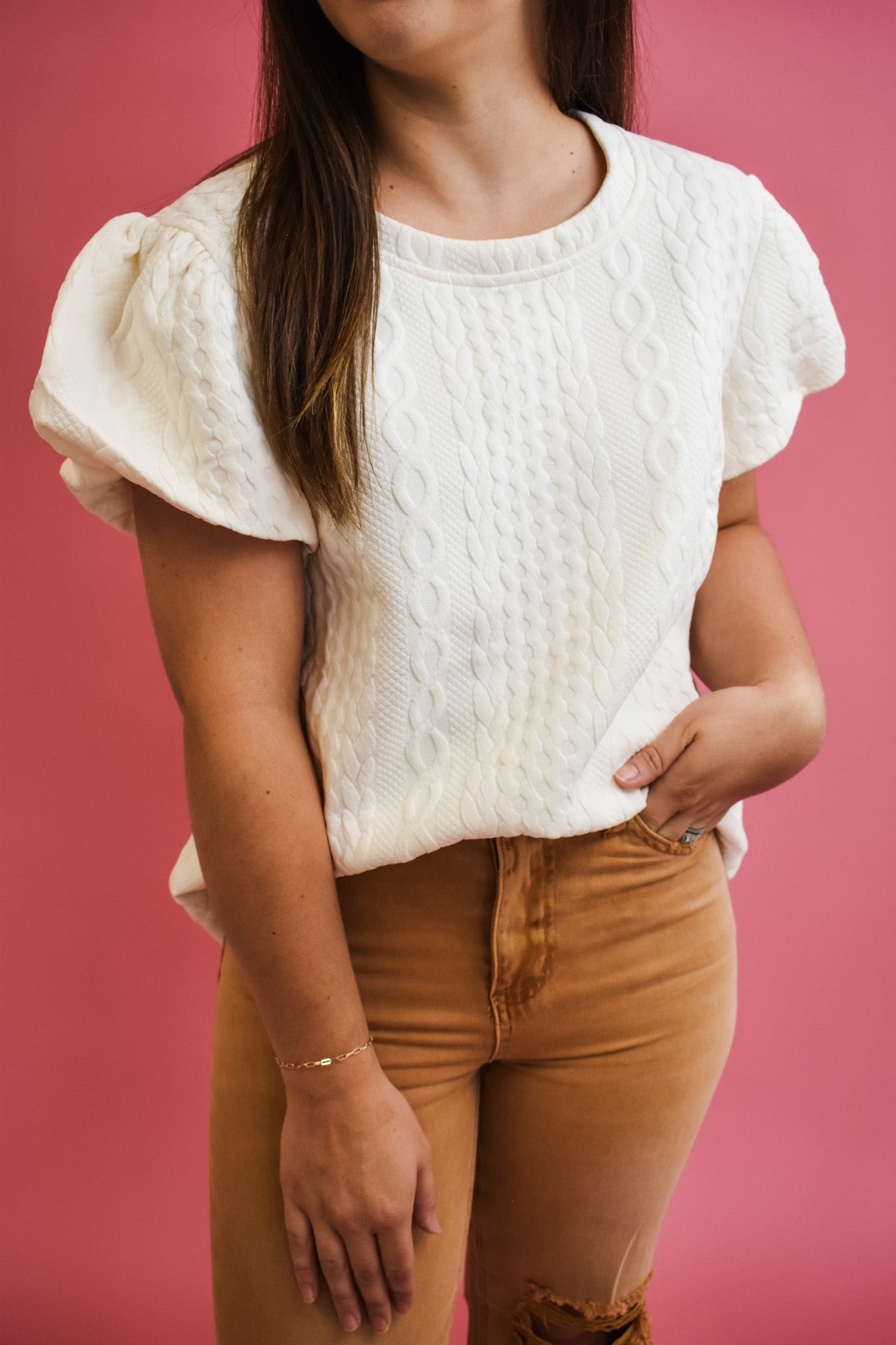 Hold Me Tight Textured Knit Top