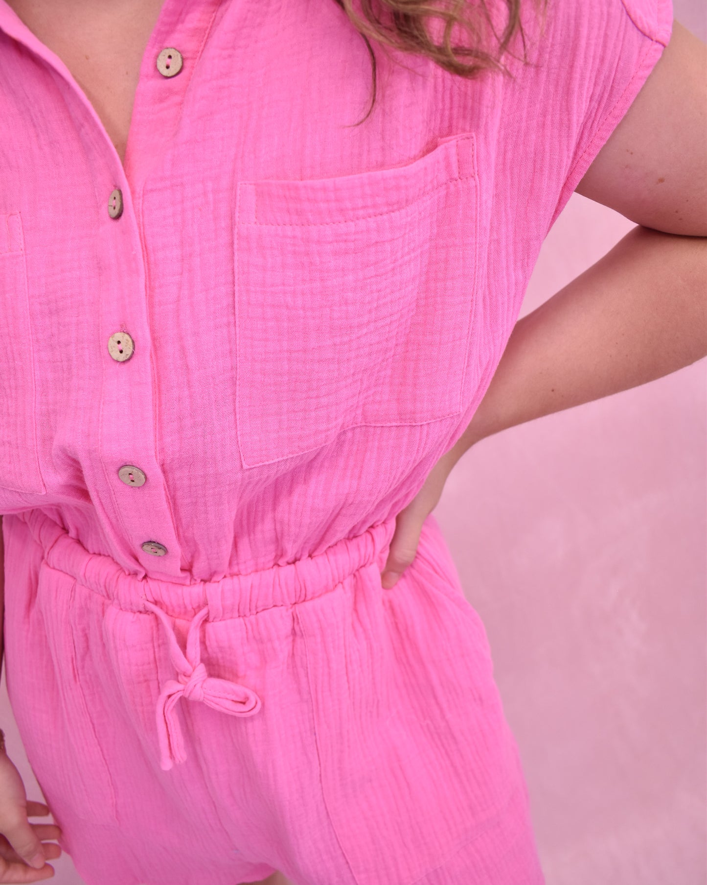 Path to Happiness Button Down Romper