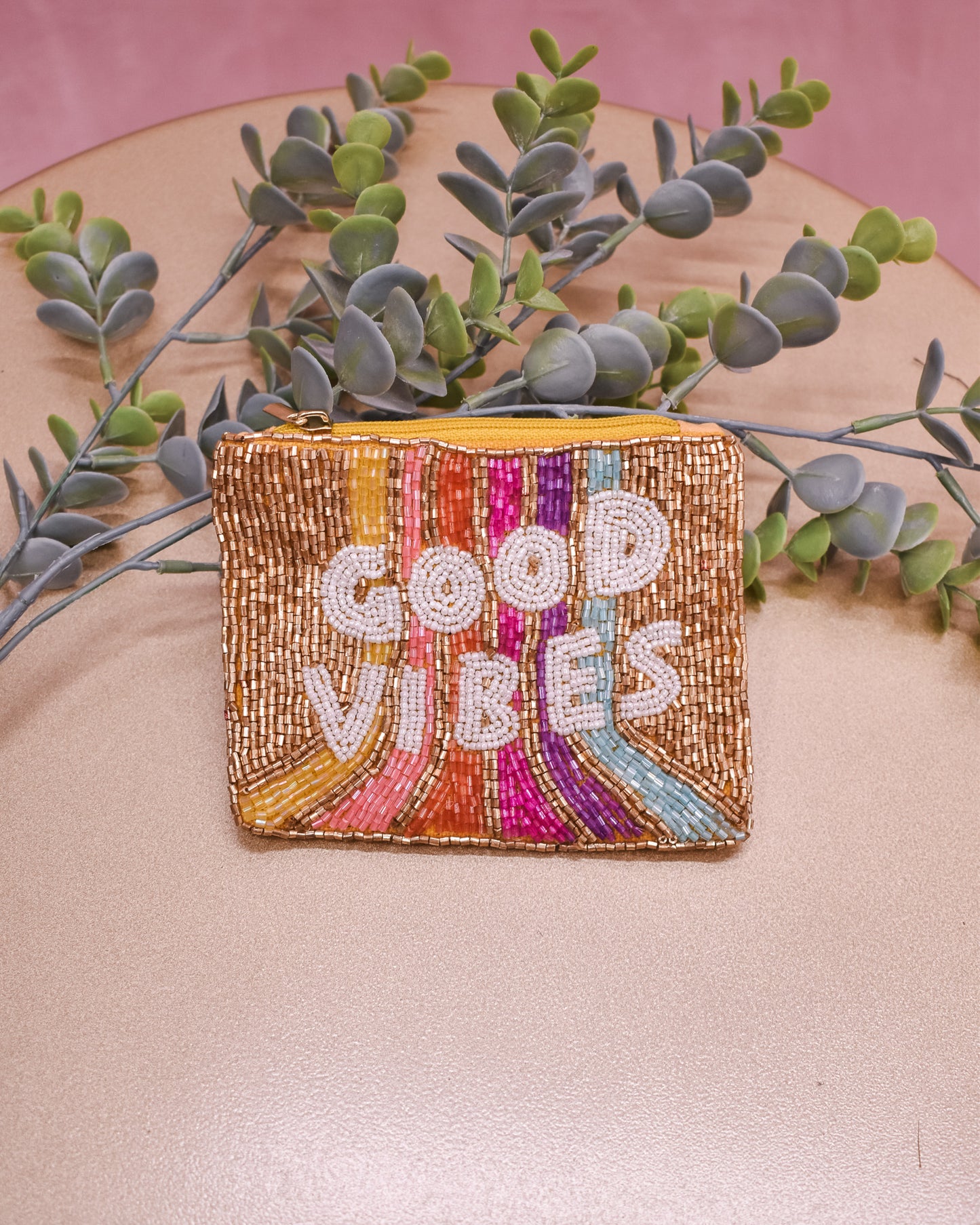 Seed Beaded Canvas Bag