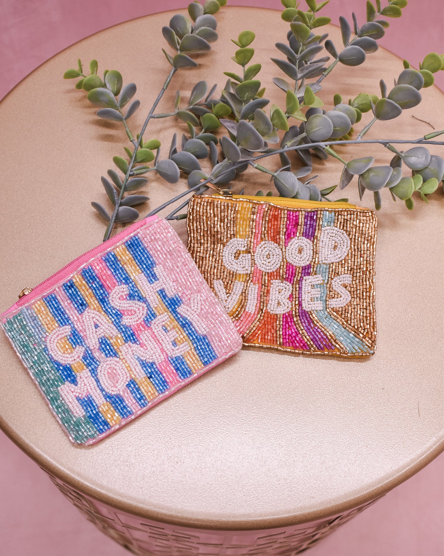 Seed Beaded Canvas Bag