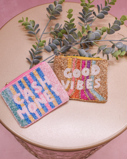 Seed Beaded Canvas Bag