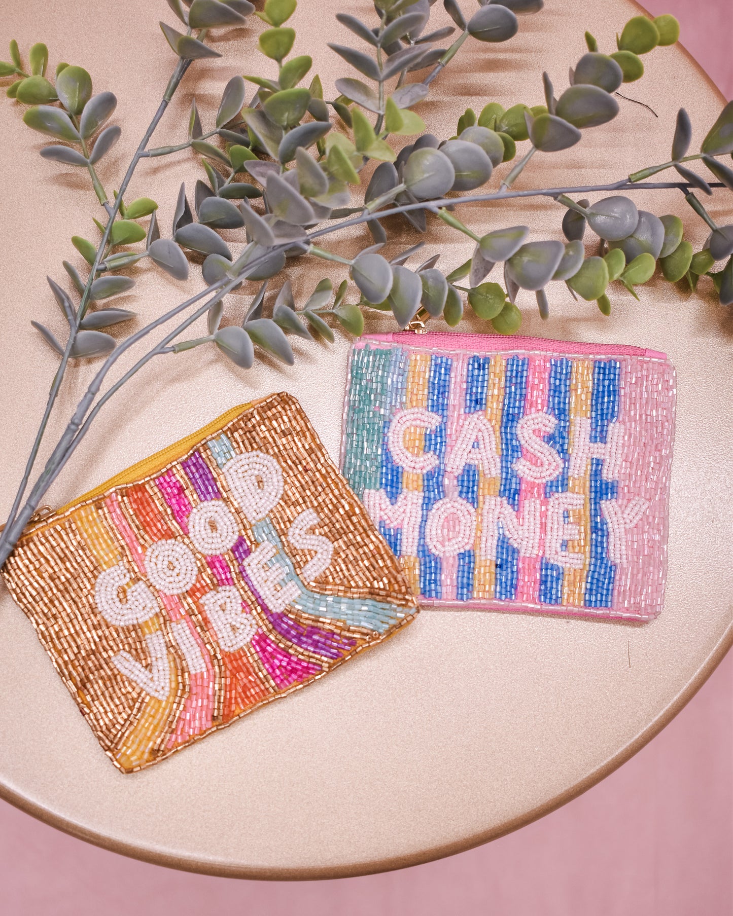 Seed Beaded Canvas Bag