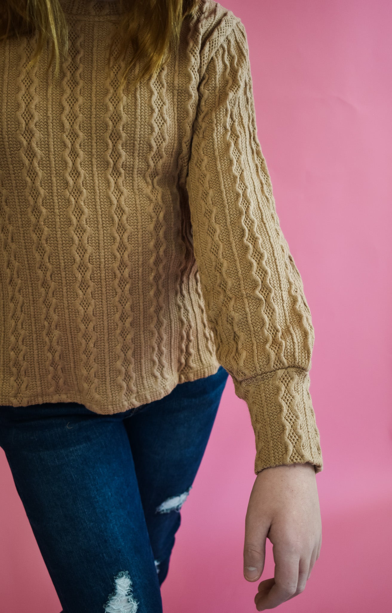 Girl's Cable Knit Sweater