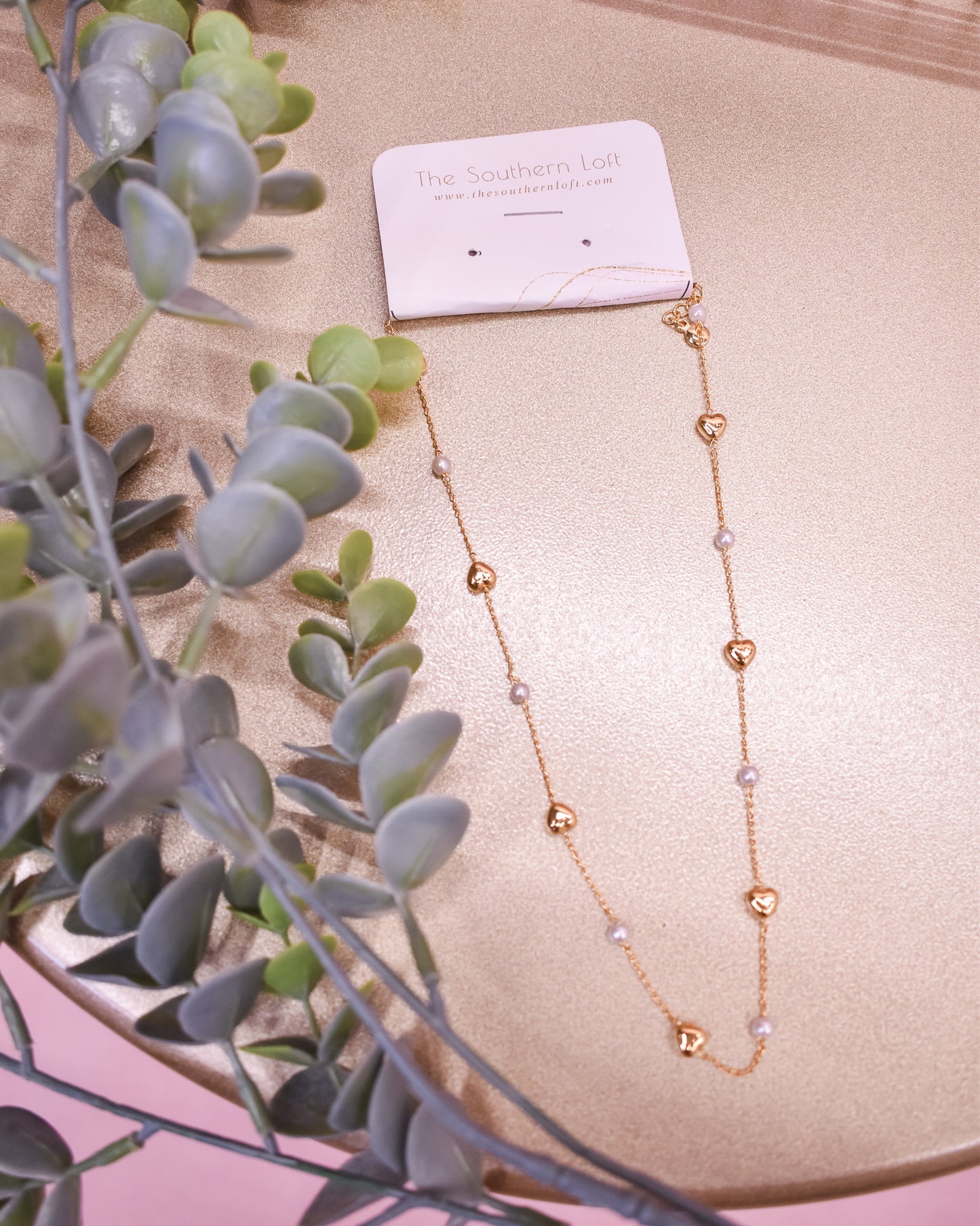 Heart & Pearl Necklace