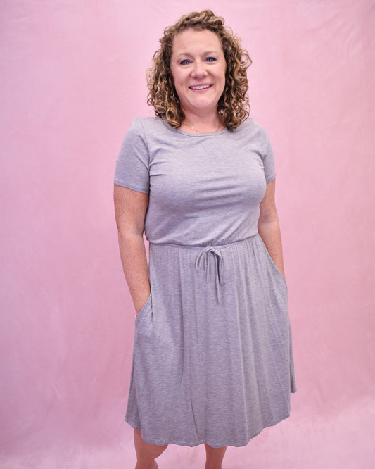 Effortless Vibes Drawstring Waist Dress