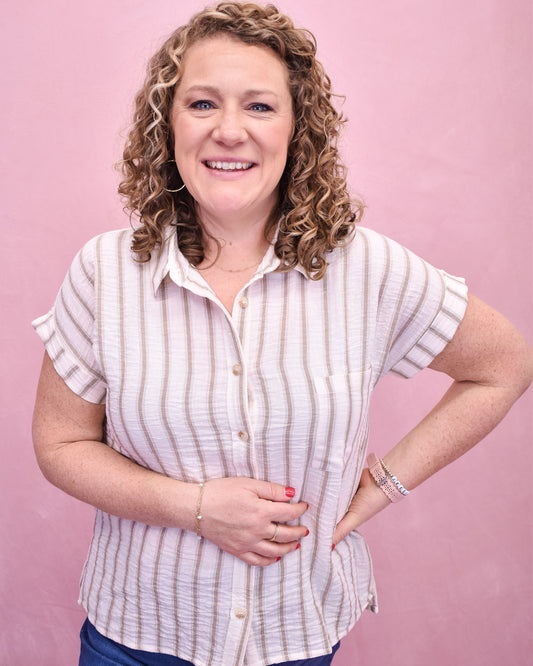 Cherished Smile Stripe Top