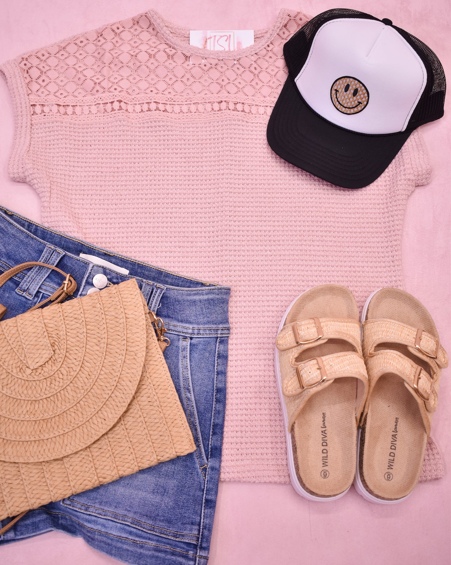 Beach Brunch Babe Waffle Knit Tunic