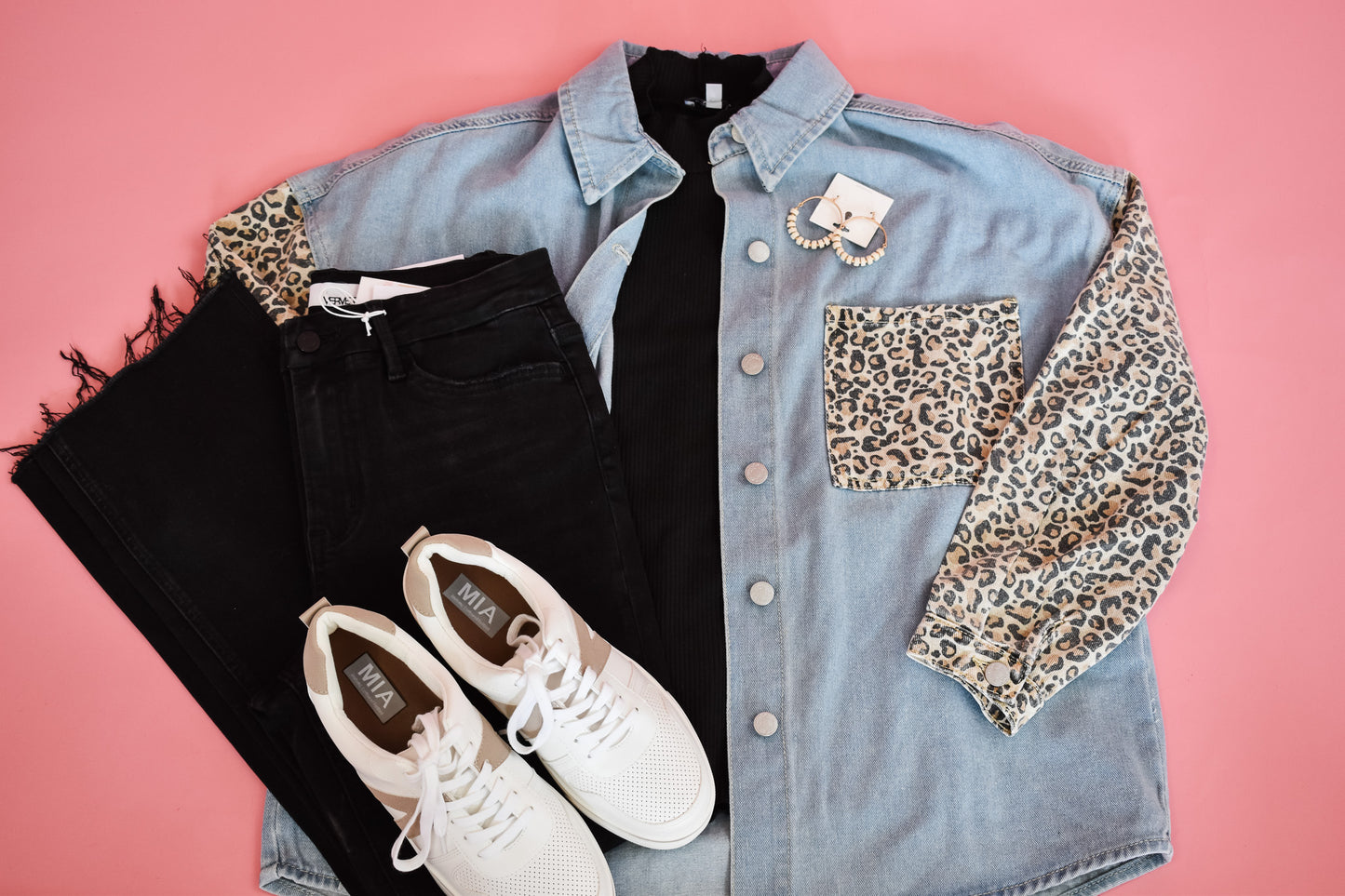 Miles Between Us Denim Shacket