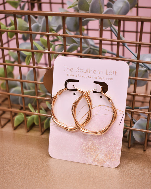 Layered & Twisted Hoop Earrings