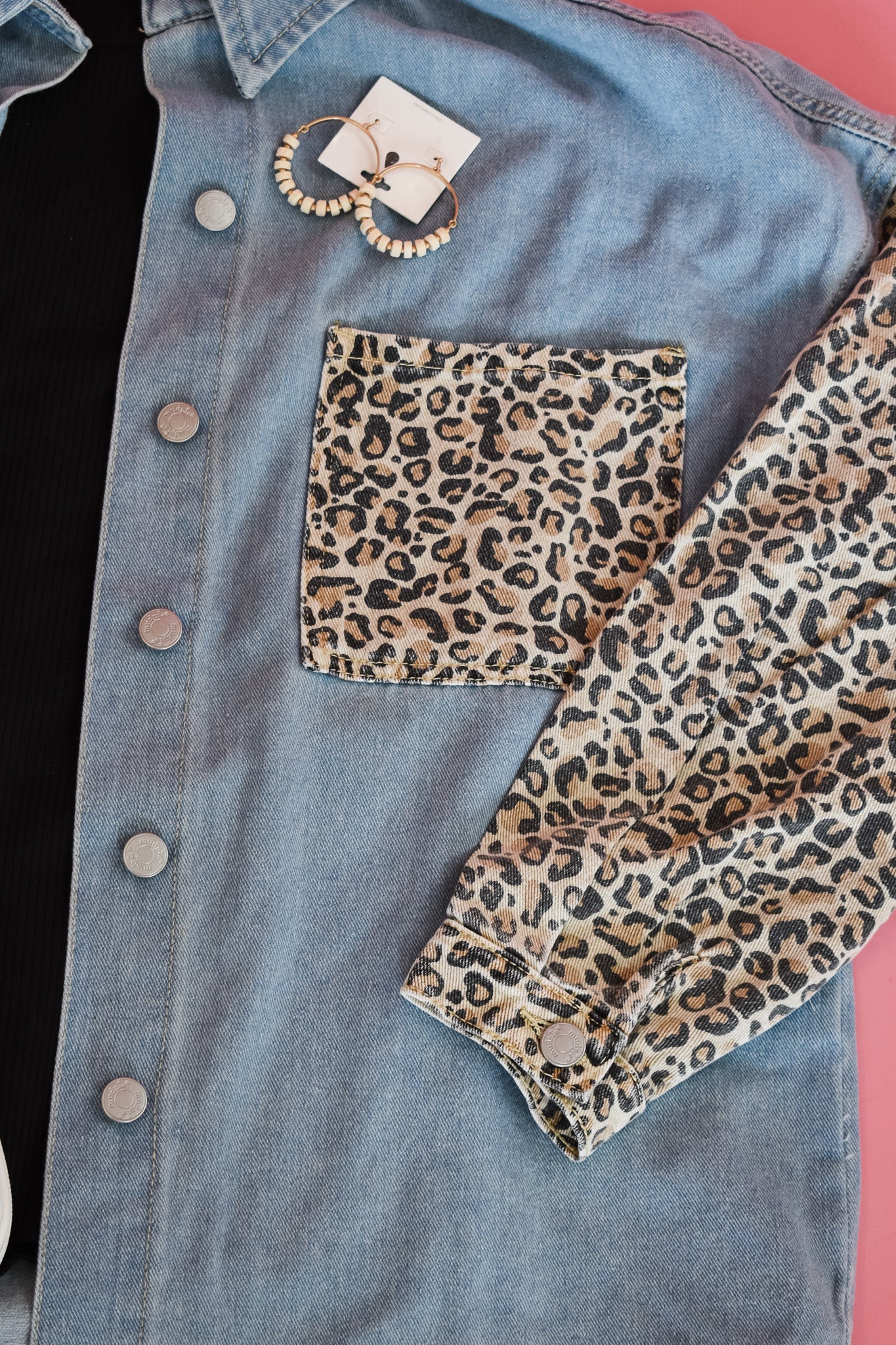Miles Between Us Denim Shacket