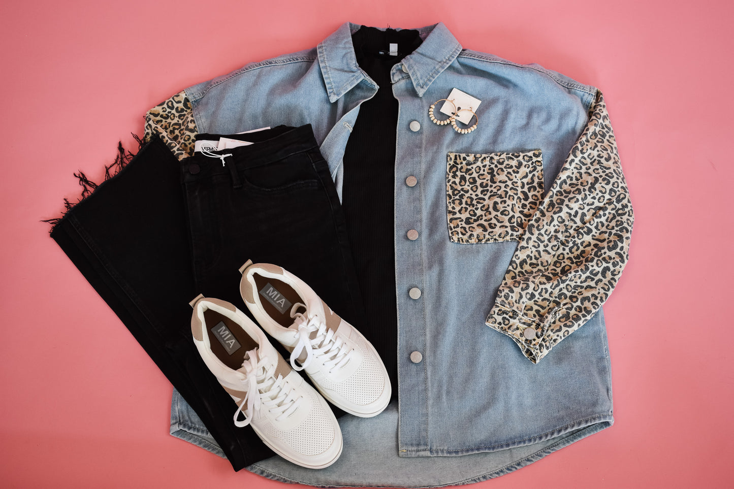 Miles Between Us Denim Shacket