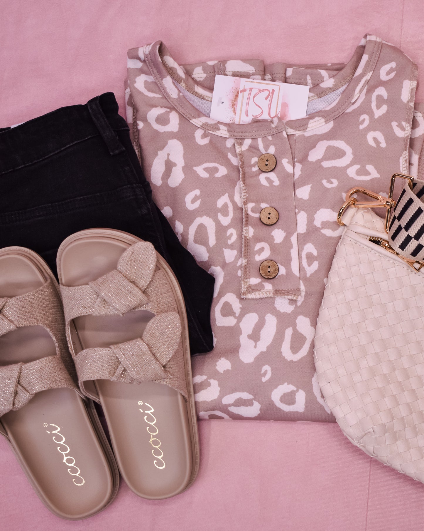 Coffee Shop Cutie Animal Print Top