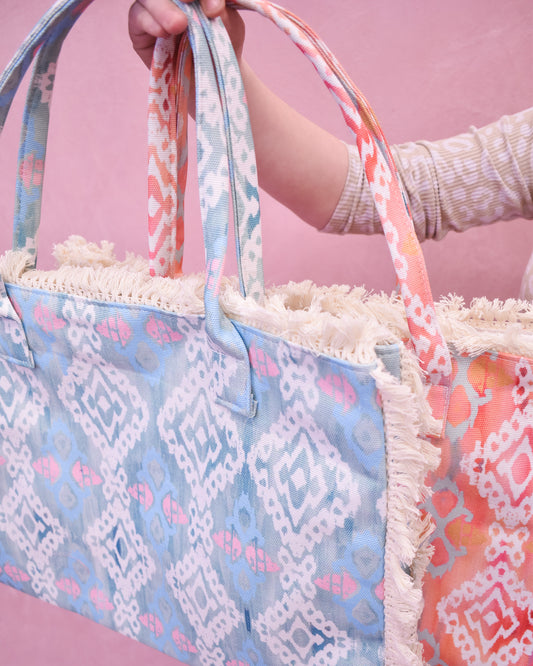 Stella Boho Pattern Fringe Tote Bag