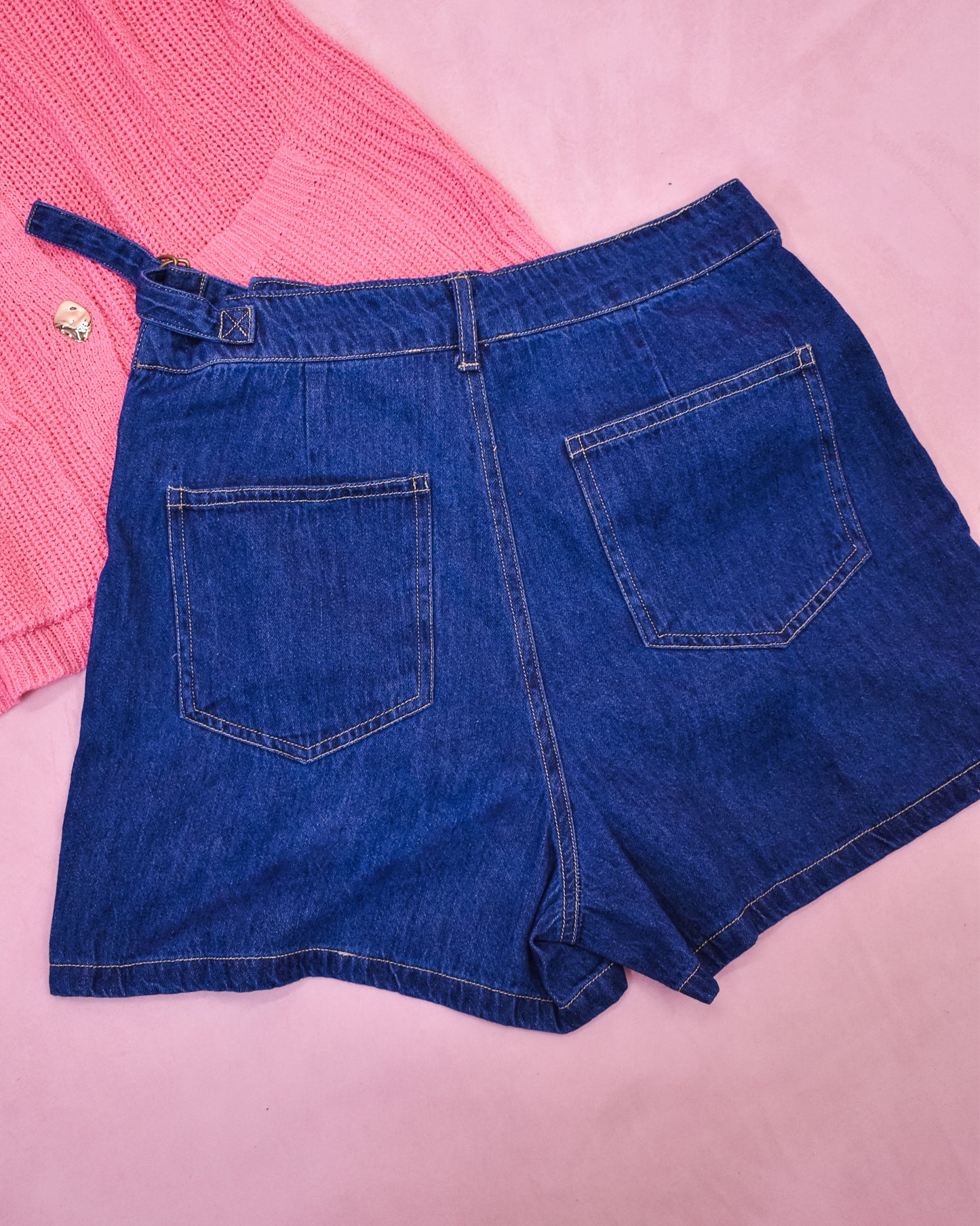 Cross My Path Denim Mini Skort