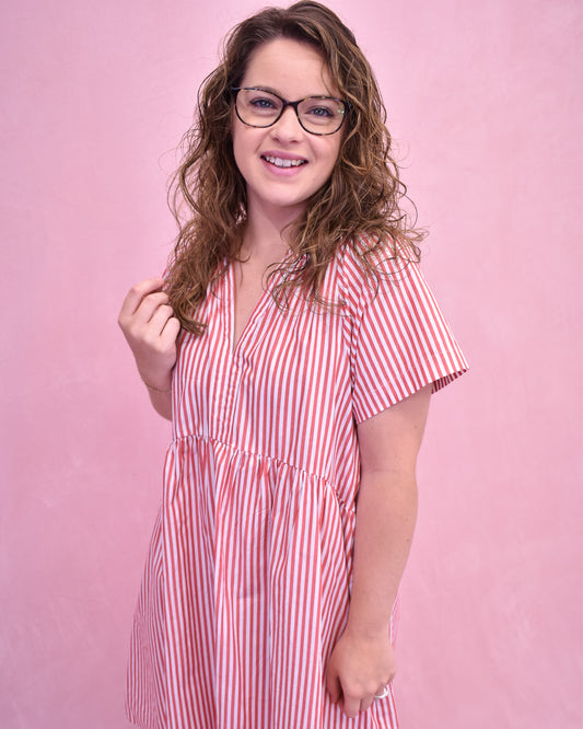 American Summer Striped Mini Dress