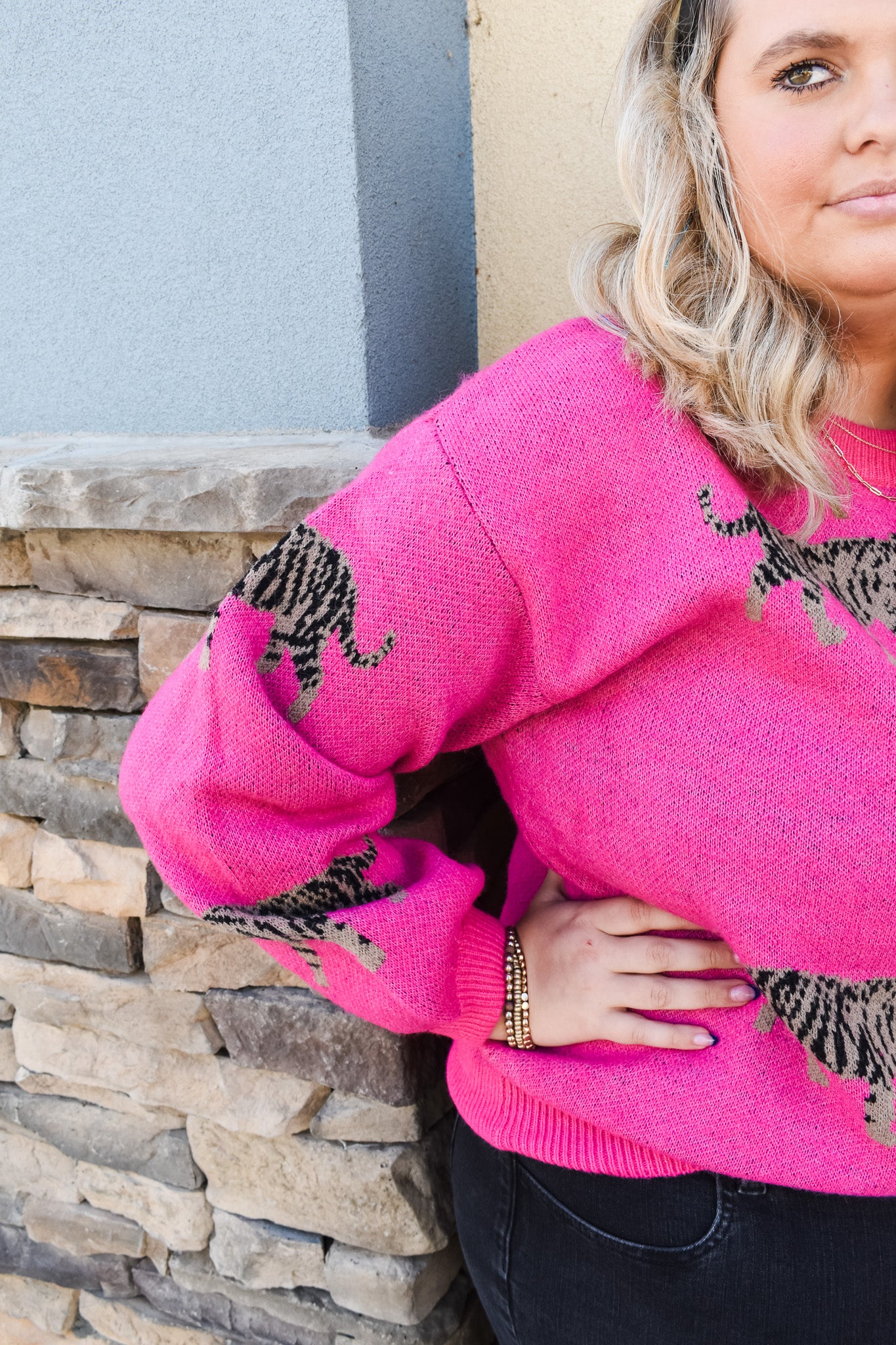 Welcome To The Wild Tiger Pattern Sweater