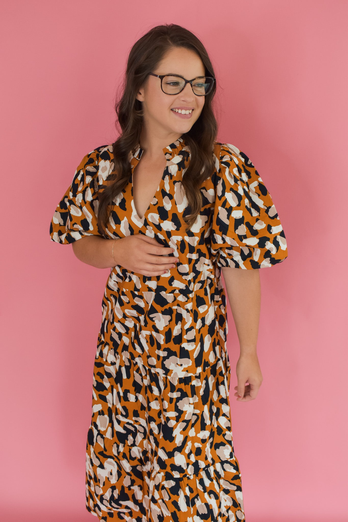 Only Moving Forward Tiered Midi Dress