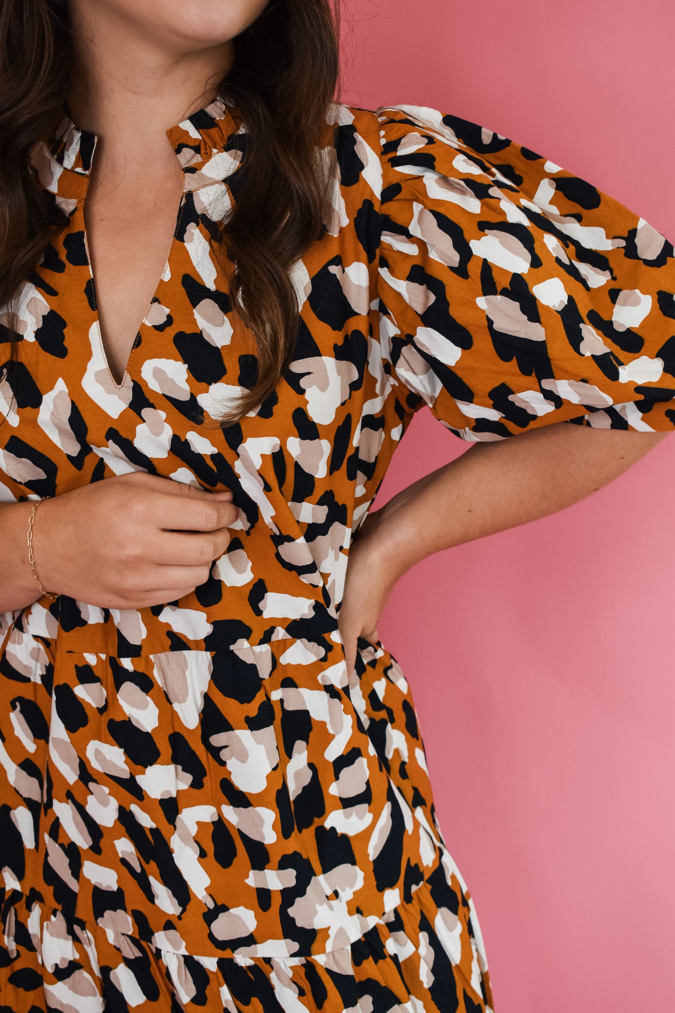 Only Moving Forward Tiered Midi Dress