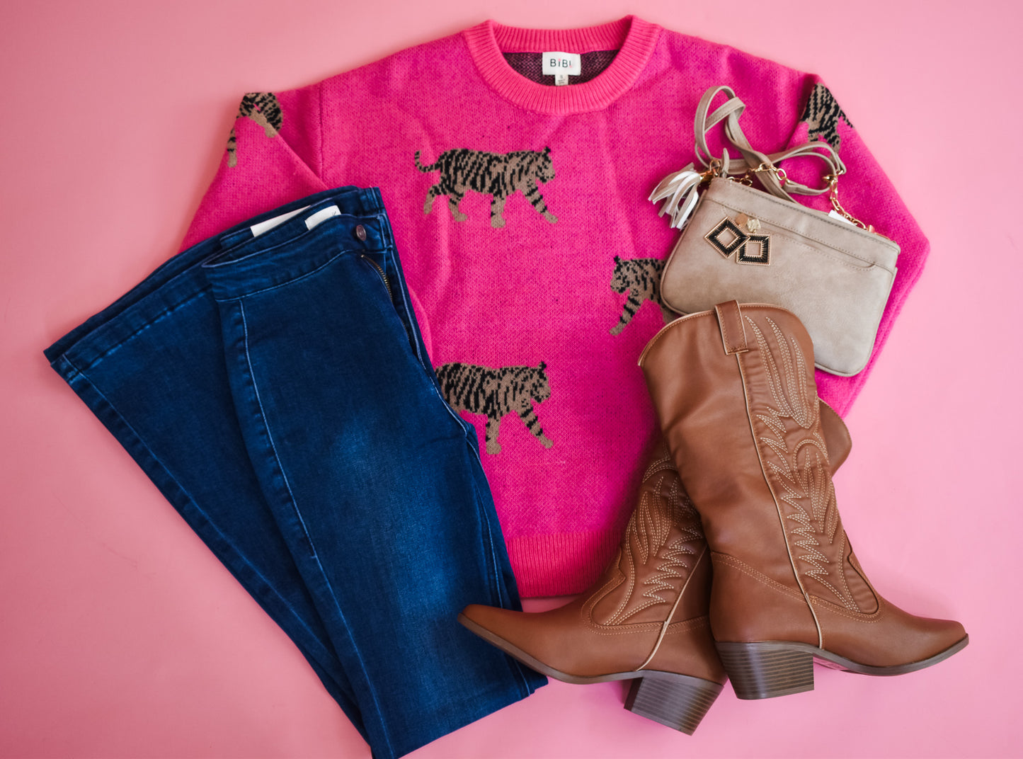Welcome To The Wild Tiger Pattern Sweater