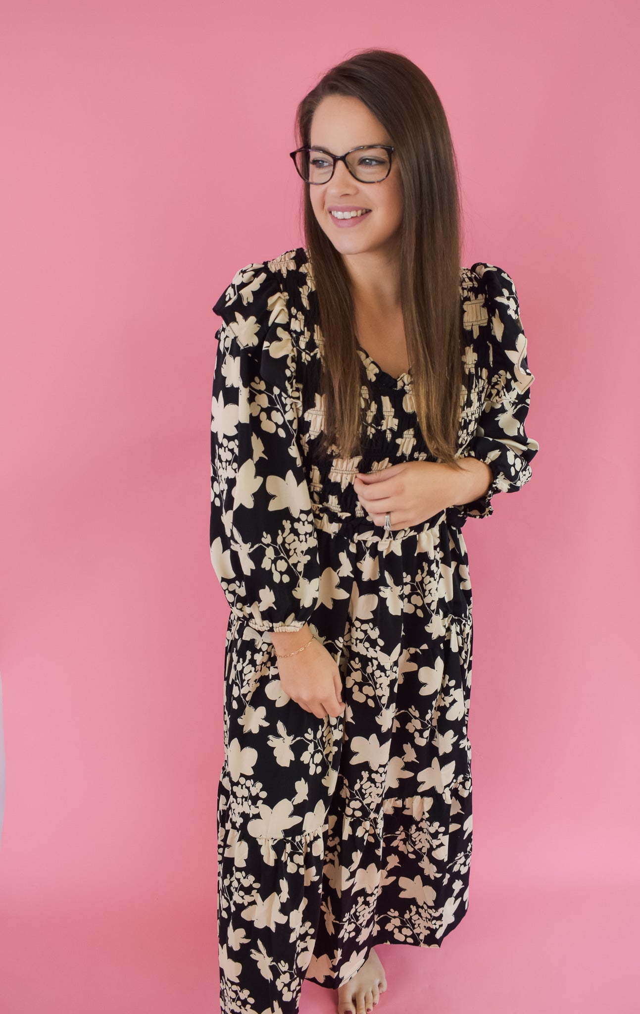 New Beginnings Floral Midi Dress
