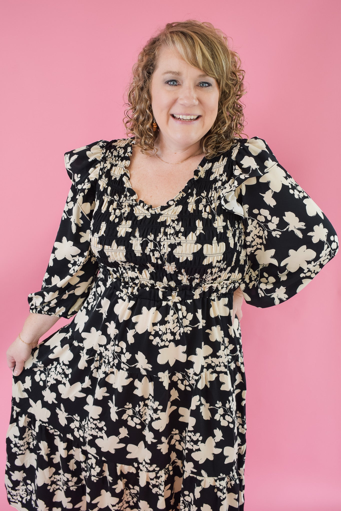 New Beginnings Floral Midi Dress