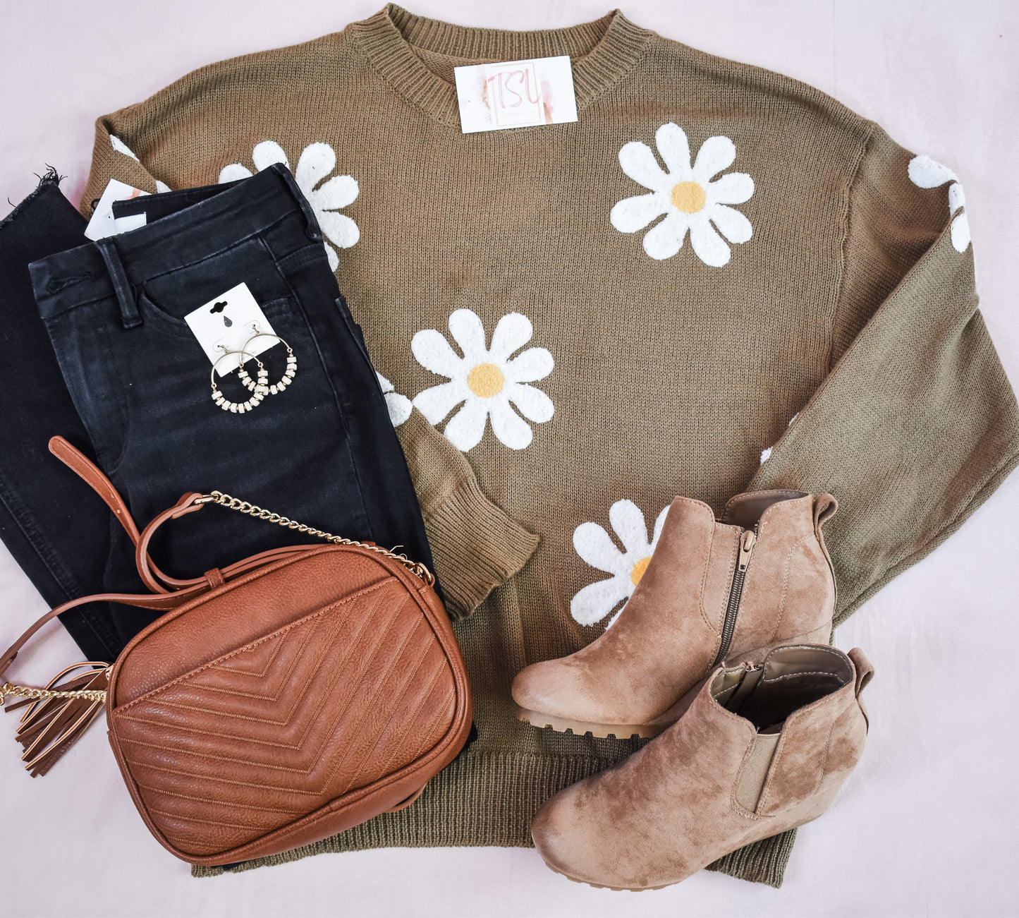 Show You Off Daisy Embroidered Sweater