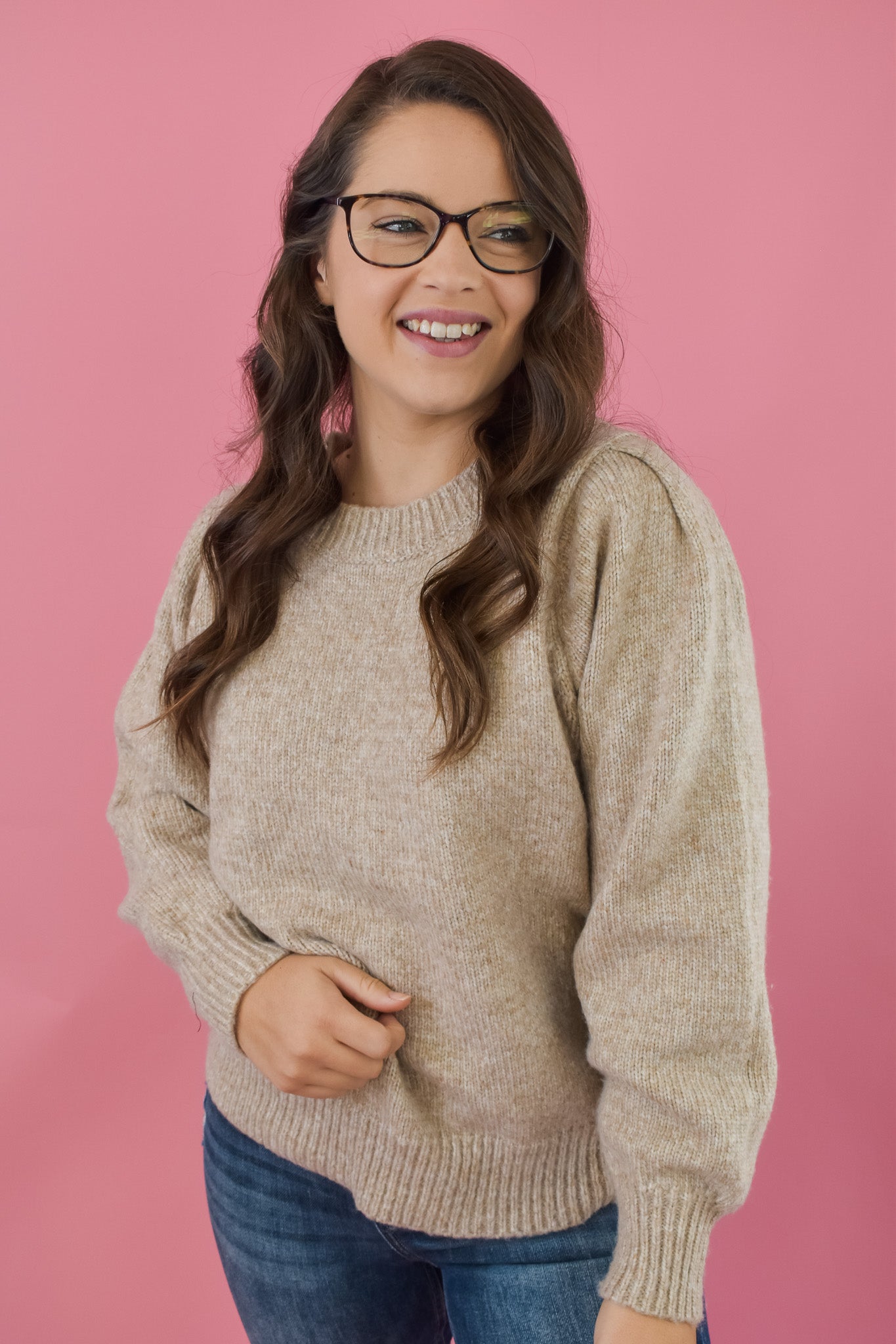 According To You Puff Sleeve Sweater