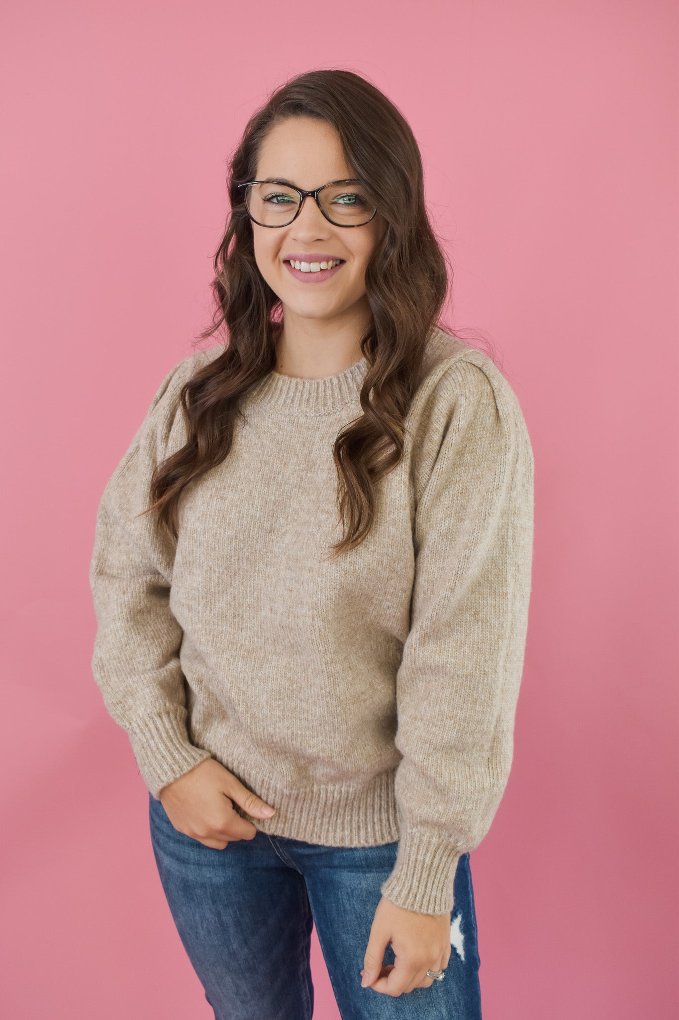 According To You Puff Sleeve Sweater