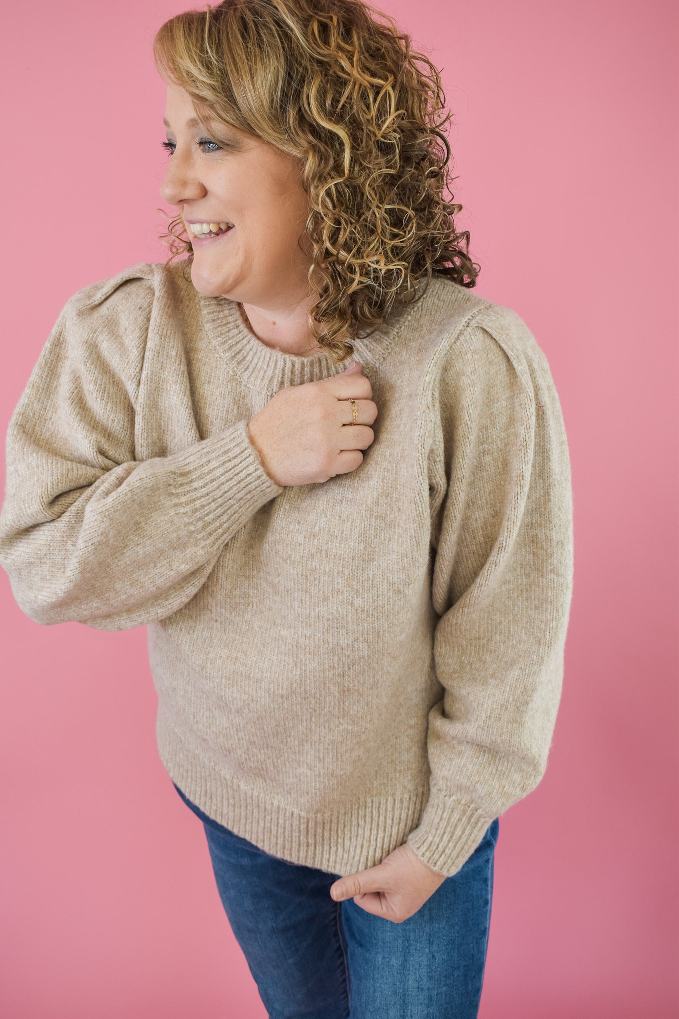 According To You Puff Sleeve Sweater