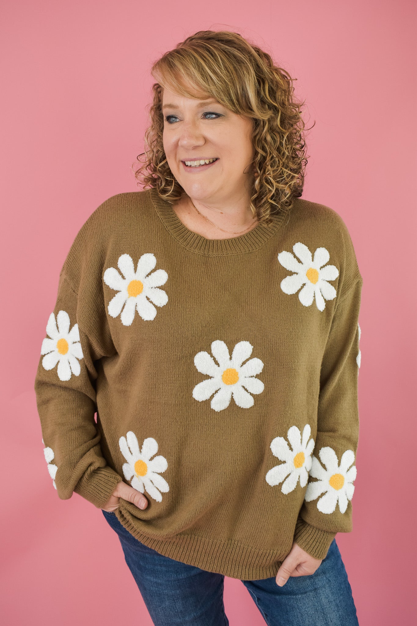 Show You Off Daisy Embroidered Sweater