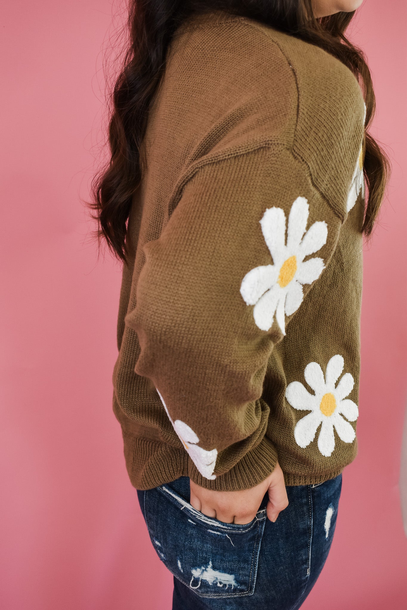 Show You Off Daisy Embroidered Sweater