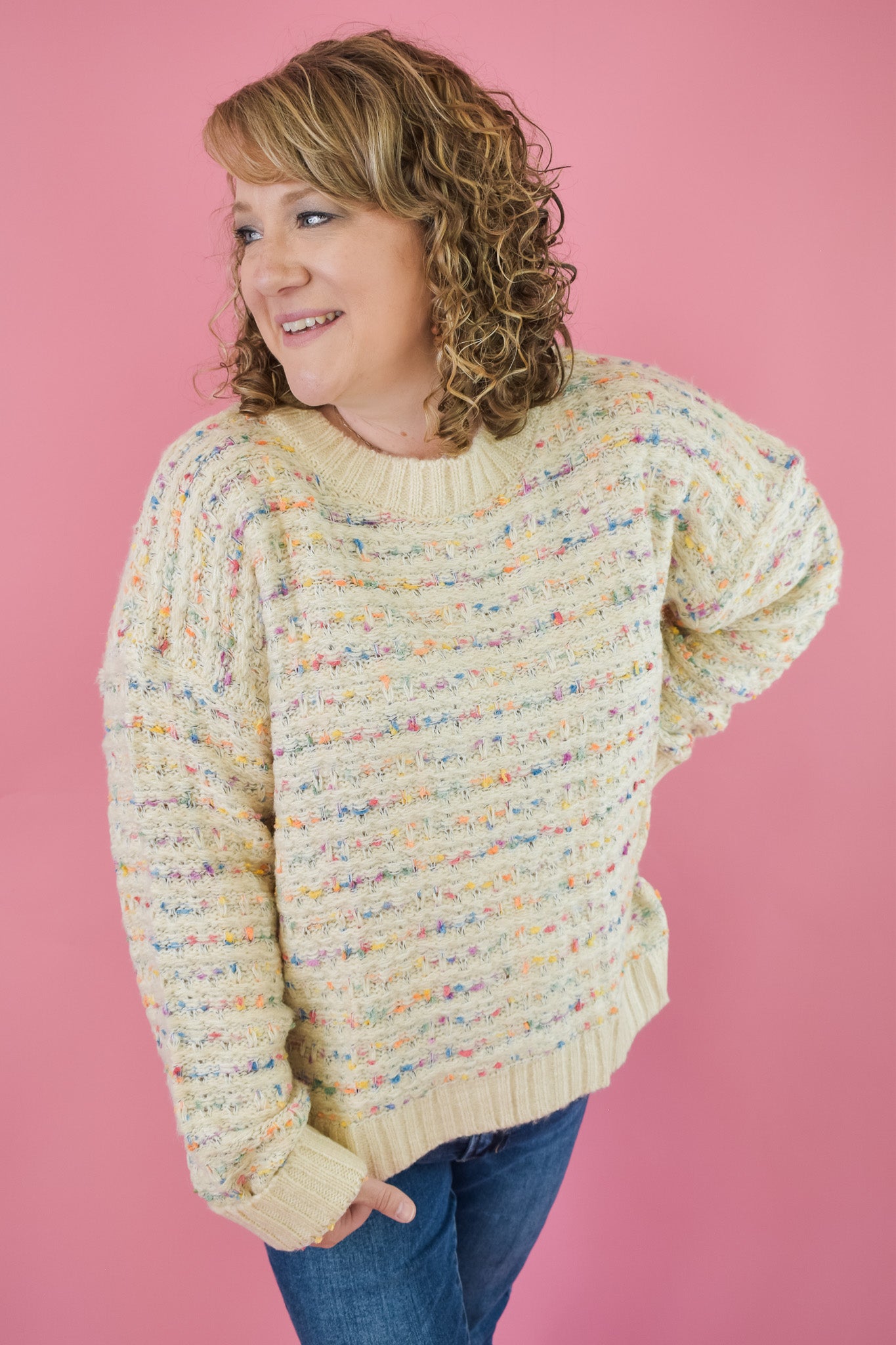 Cover Me Up Multi Color Sweater