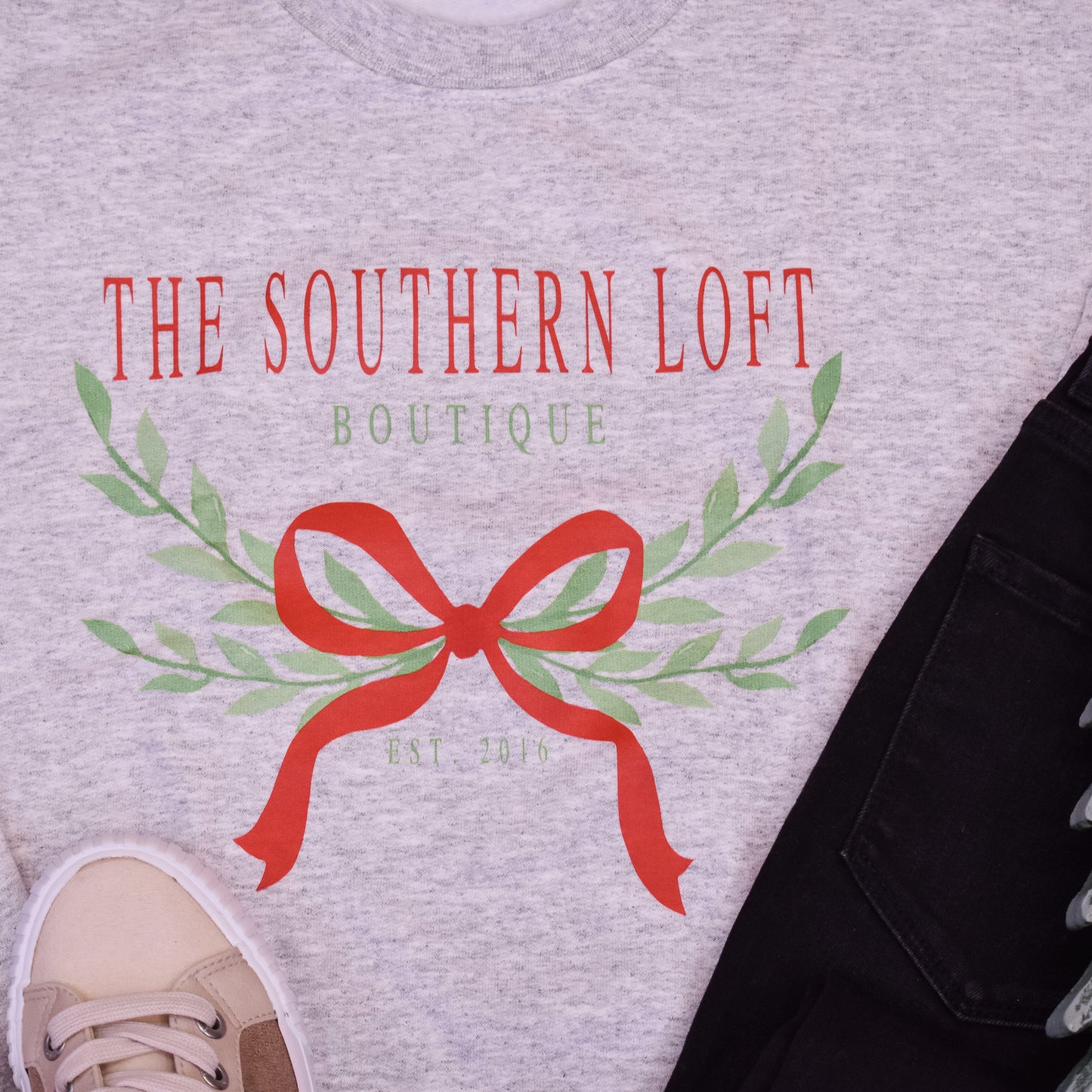 The Southern Loft Christmas Bow Pullover