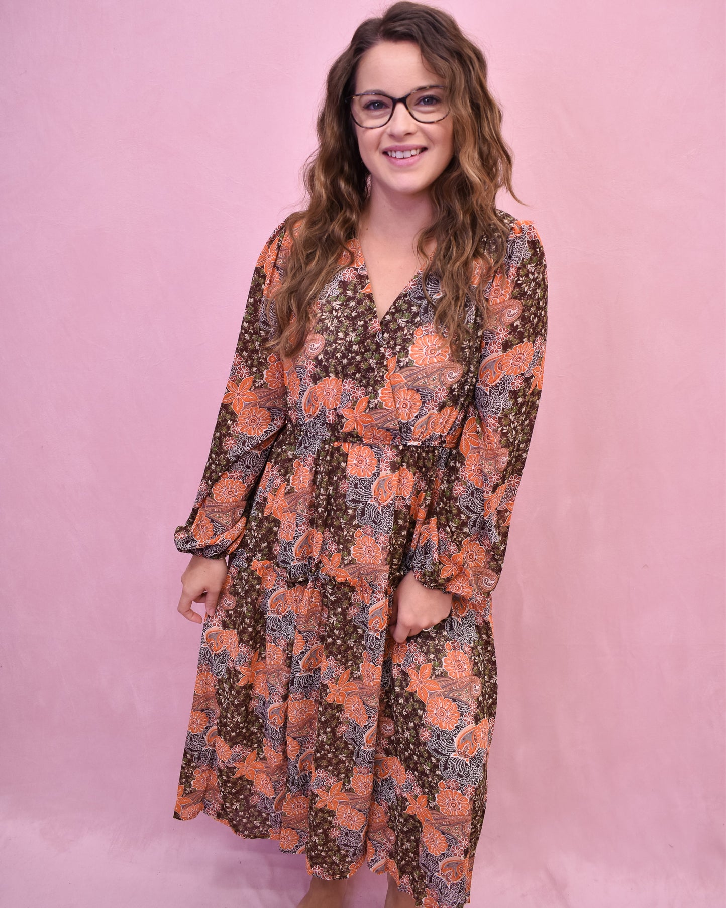 Desert Blooms Cross Over Maxi Dress