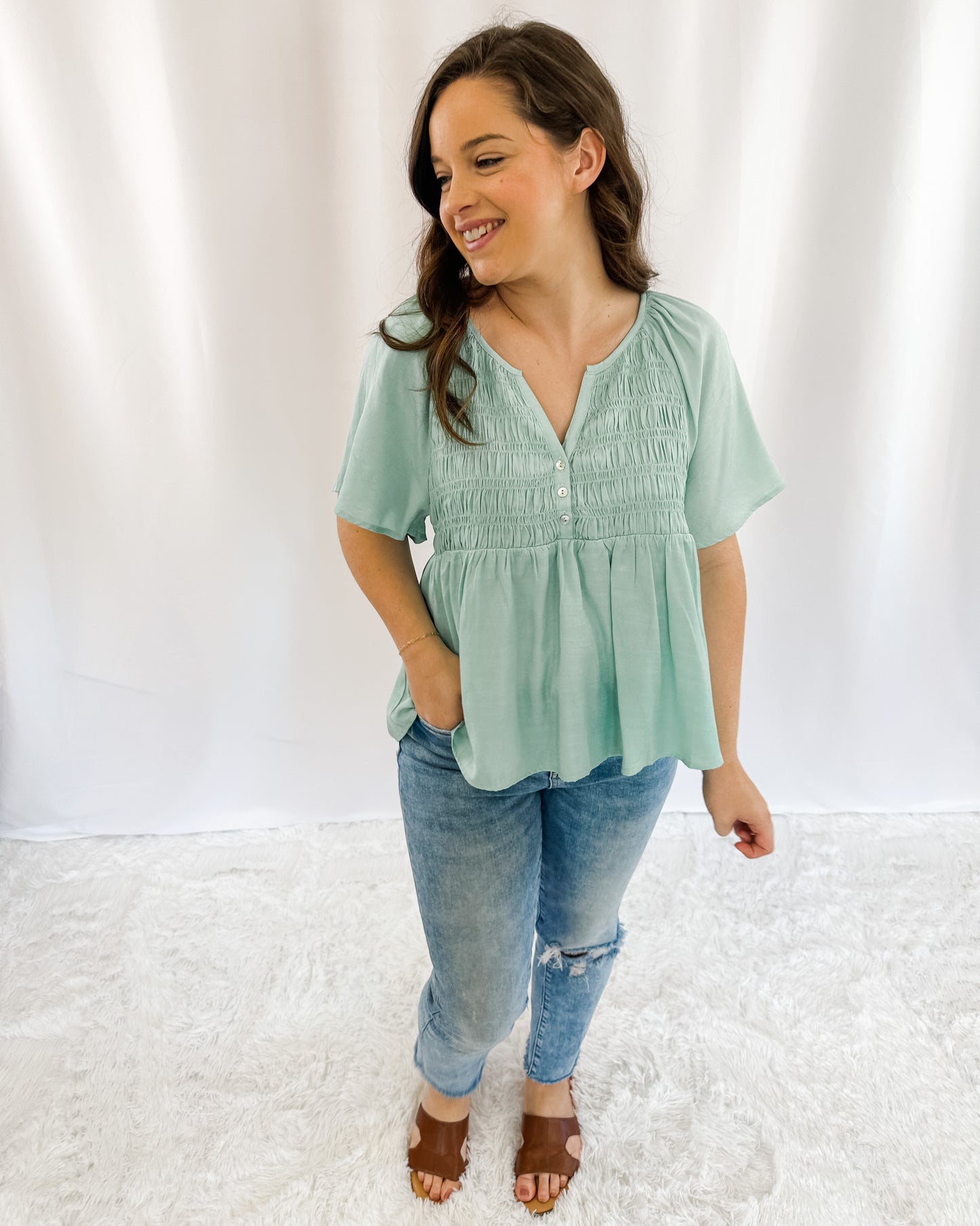Don't Let Me Go Peplum Top